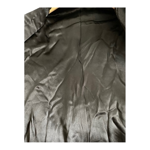 Women’s 100 percent Black Cashmere Overcoat Size M - Picture 8 of 16